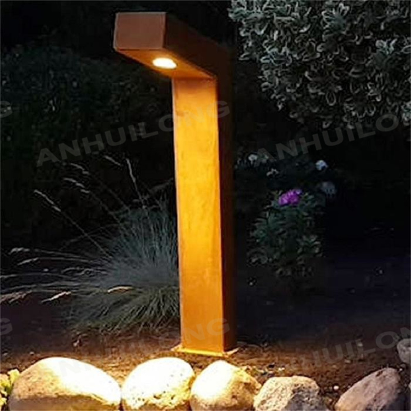 minimalism corten lighting bollards For Resort